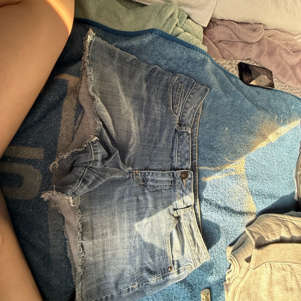 Frayed Denim Shorts